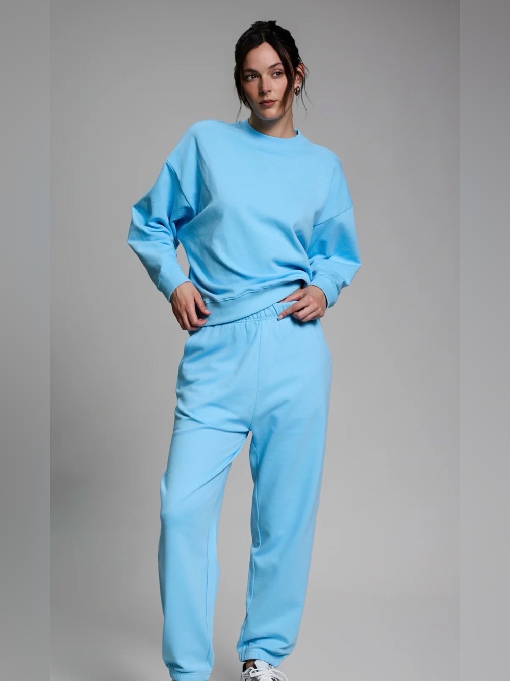 Year of Ours Baby Blue Sweatpants 100% Cotton Elastic Waist XS/S